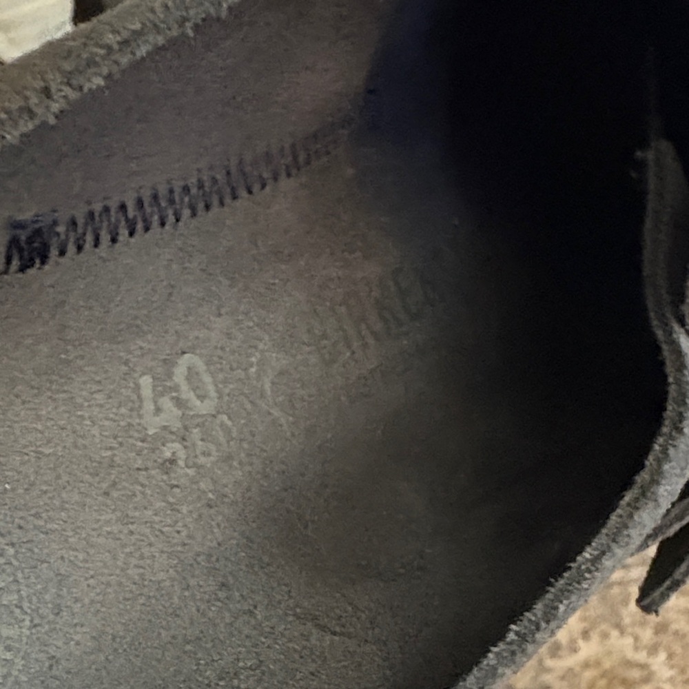 Gray Suede Buckle Slip-On Shoes - Picture 3 of 5